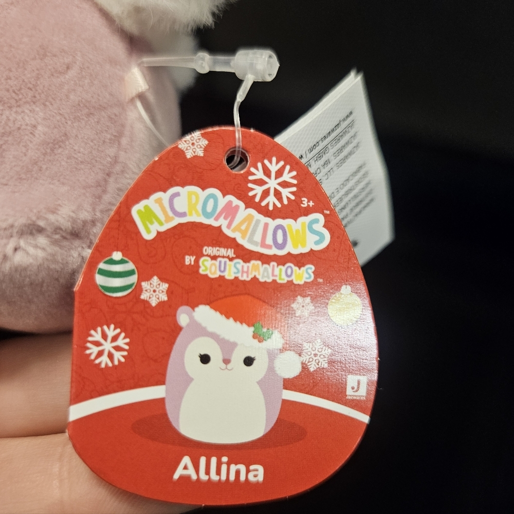NWT Squishmallows Allina Chritmas Holiday Micromallow - Picture 4 of 5